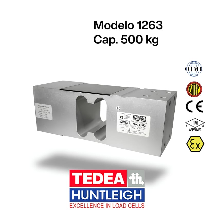Celda de carga tipo solo punto Tedea Huntleigh modelo 1263 de 500 kg